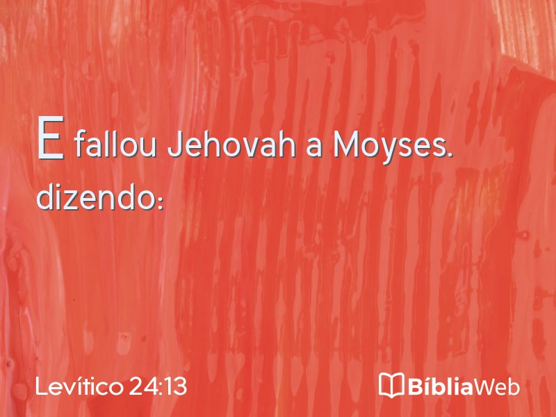 Levítico 24:13 em imagem para compartilhar