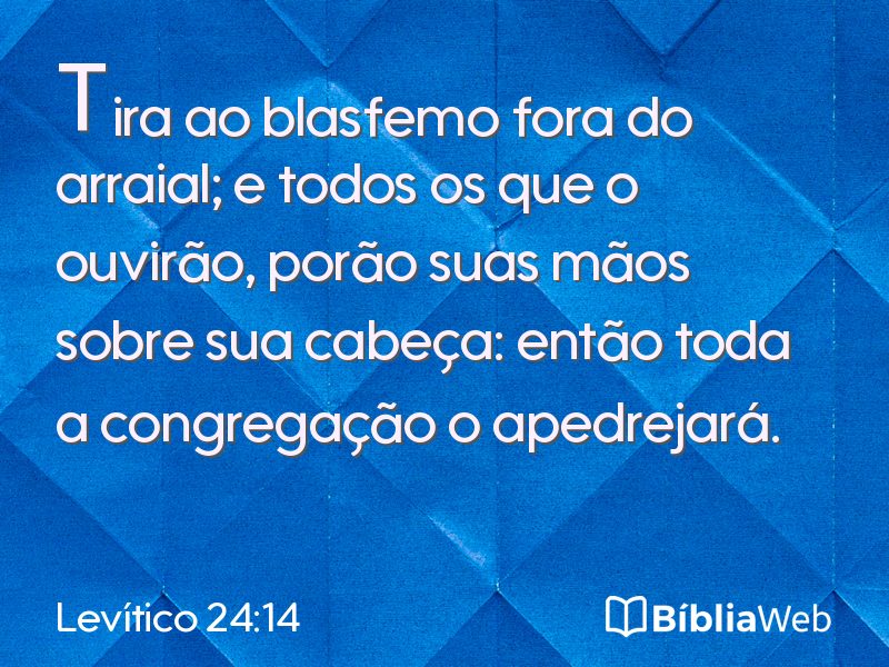 Levítico 24:14 em imagem para compartilhar