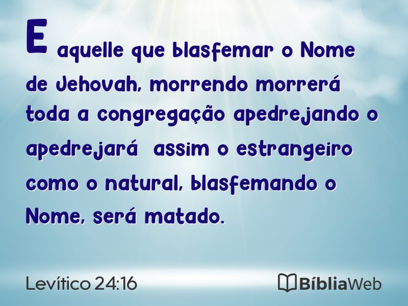 Levítico 24:16 em imagem para compartilhar