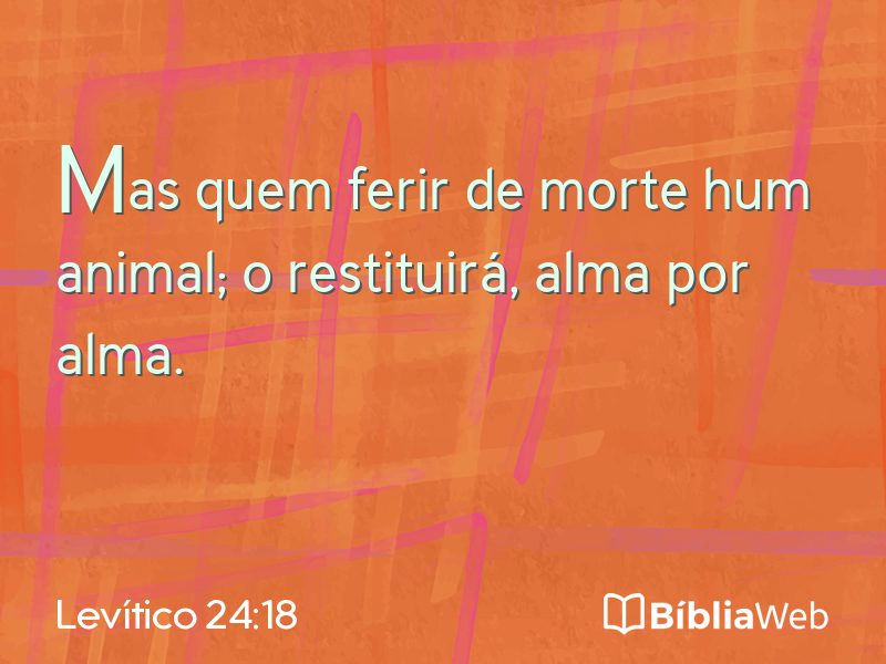 Levítico 24:18 em imagem para compartilhar