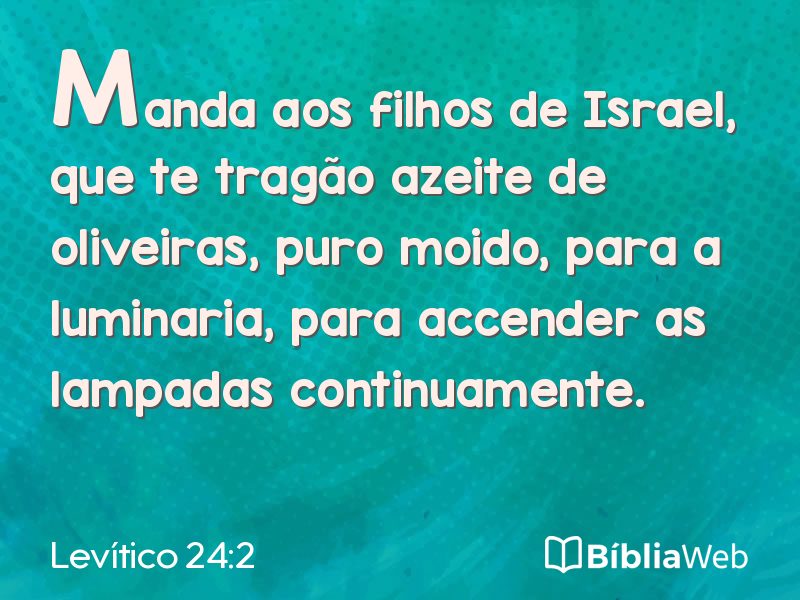 Levítico 24:2 em imagem para compartilhar