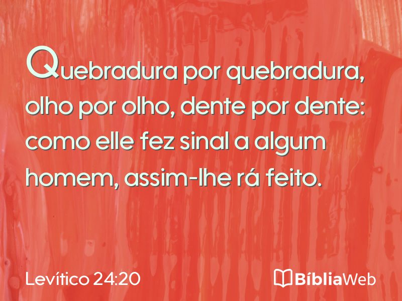 Levítico 24:20 em imagem para compartilhar