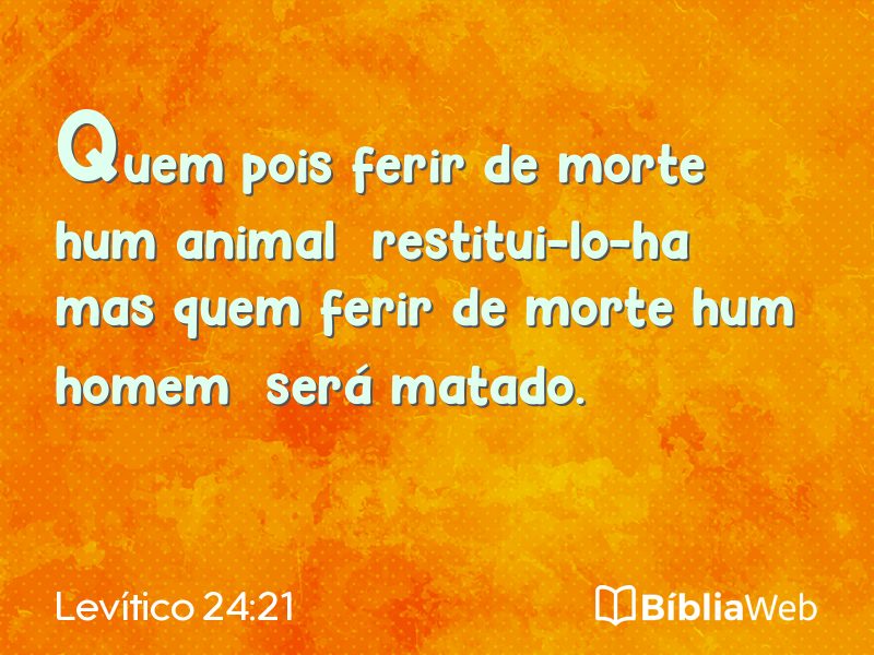 Levítico 24:21 em imagem para compartilhar