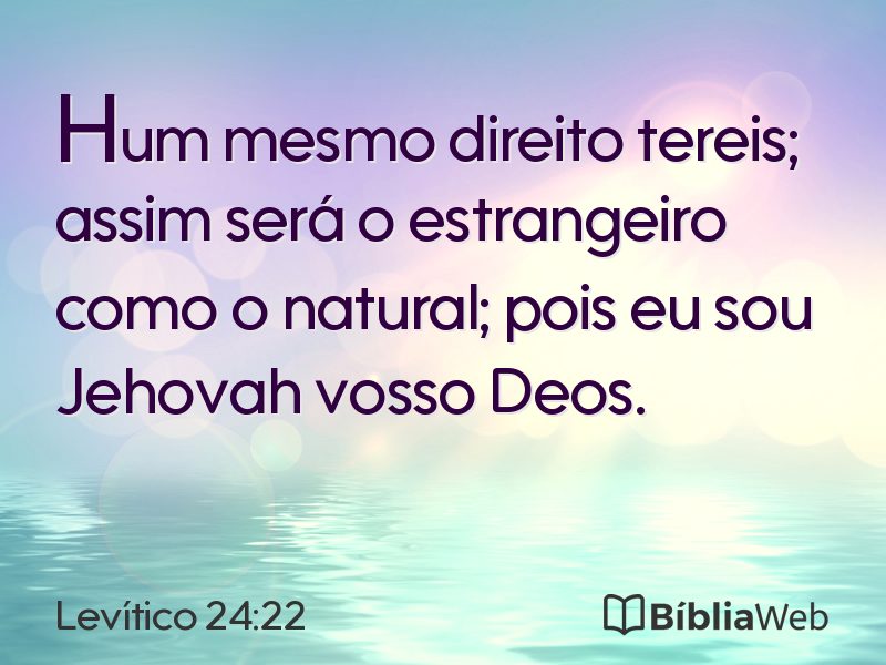 Levítico 24:22 em imagem para compartilhar