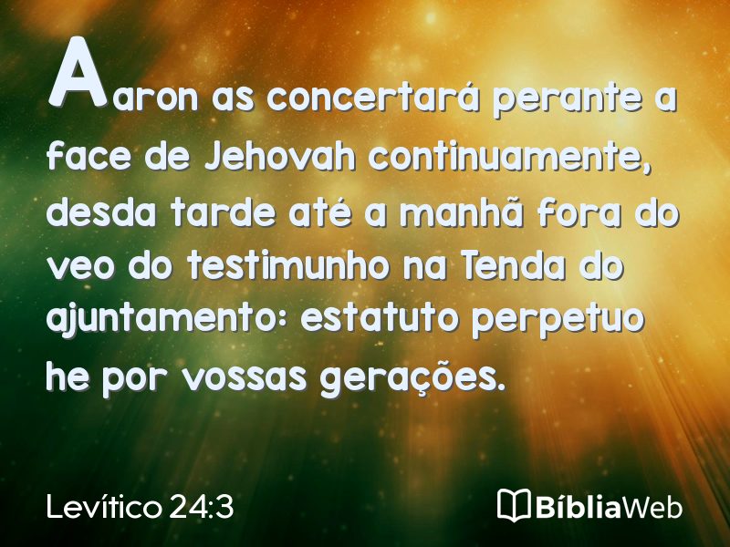 Levítico 24:3 em imagem para compartilhar