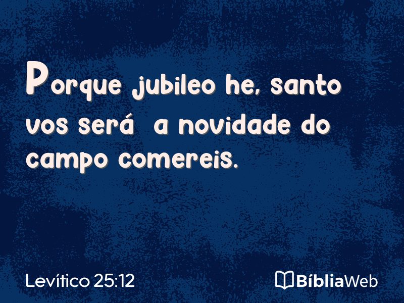 Levítico 25:12 em imagem para compartilhar