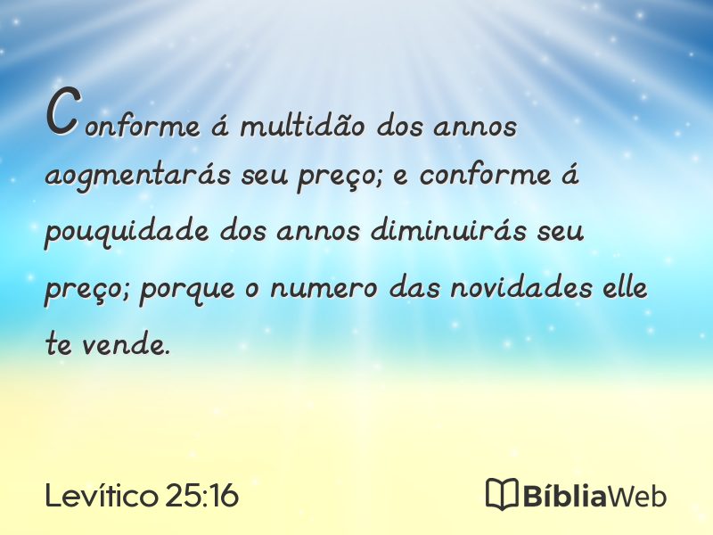 Levítico 25:16 em imagem para compartilhar