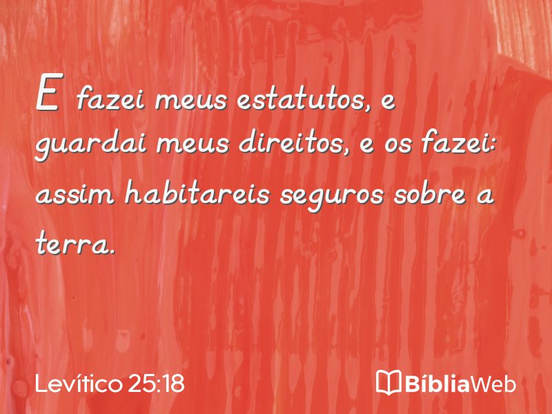Levítico 25:18 em imagem para compartilhar