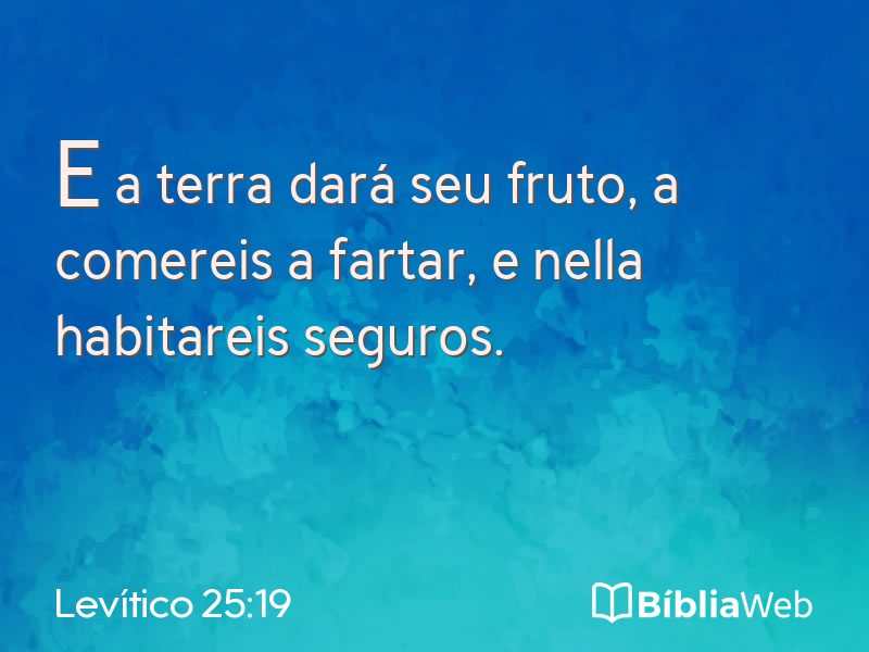 Levítico 25:19 em imagem para compartilhar