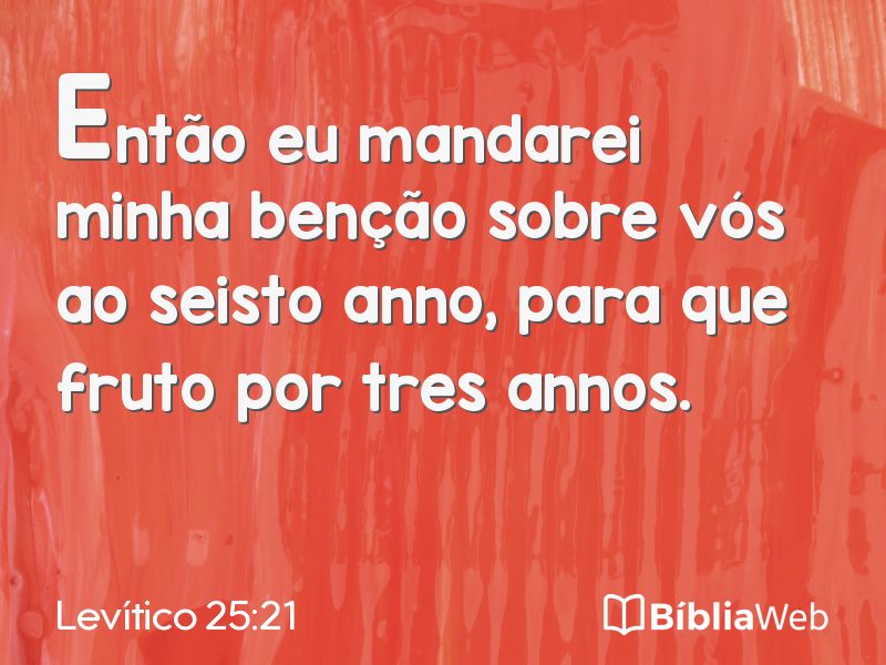 Levítico 25:21 em imagem para compartilhar