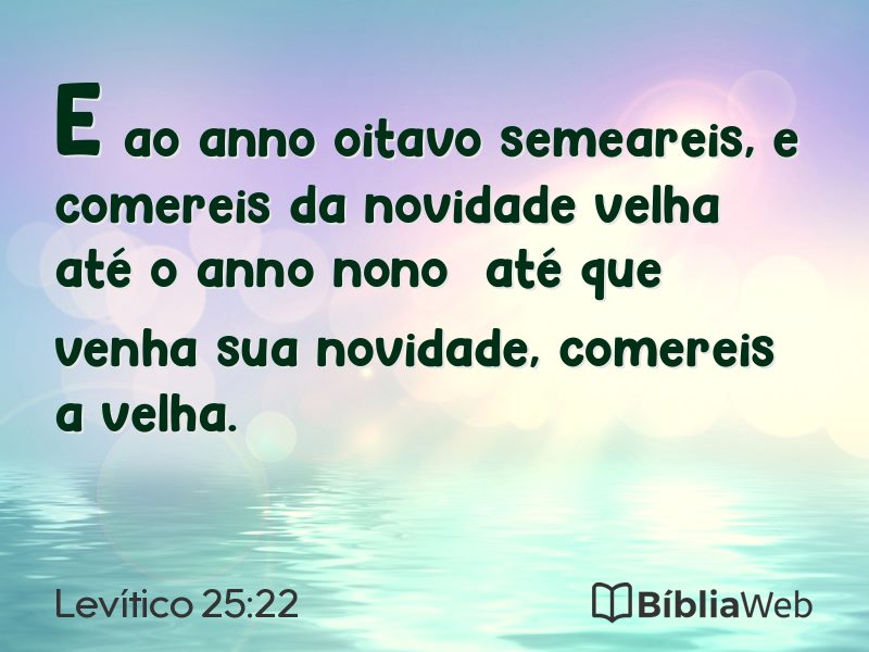 Levítico 25:22 em imagem para compartilhar