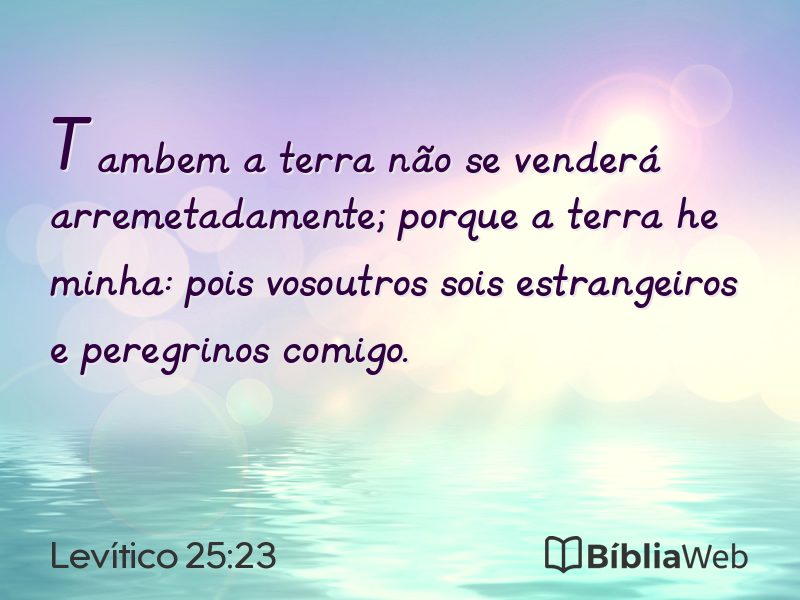 Levítico 25:23 em imagem para compartilhar
