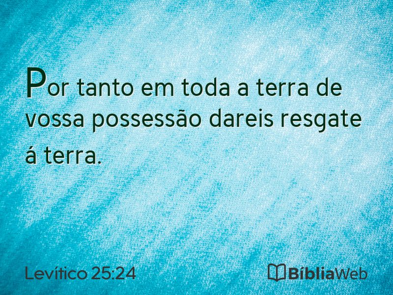 Levítico 25:24 em imagem para compartilhar