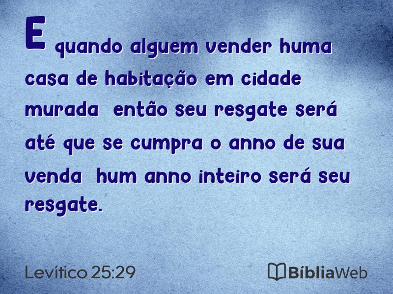 Levítico 25:29 em imagem para compartilhar