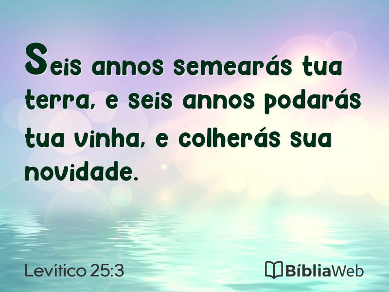 Levítico 25:3 em imagem para compartilhar
