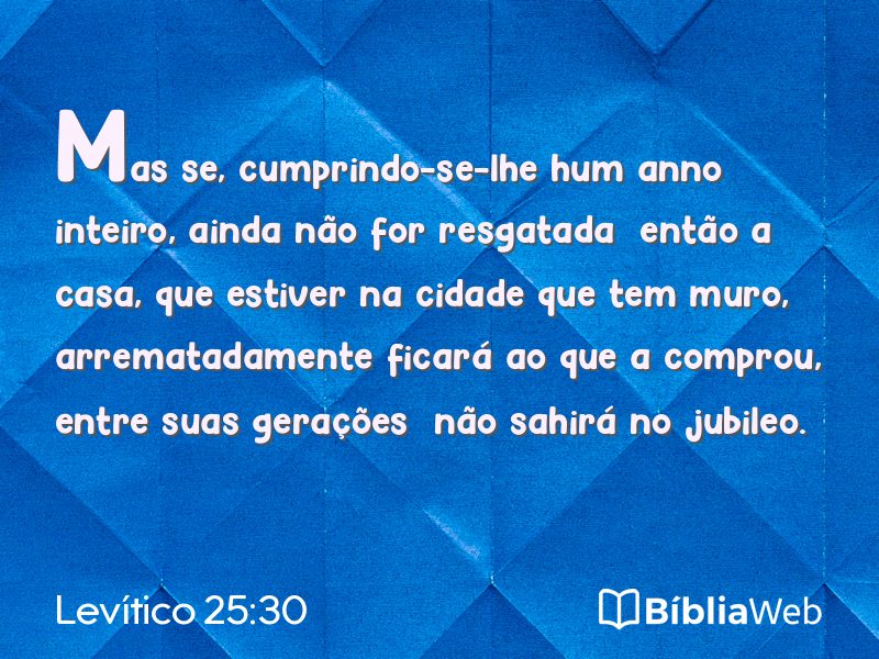 Levítico 25:30 em imagem para compartilhar