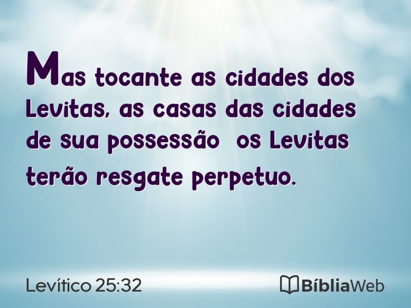 Levítico 25:32 em imagem para compartilhar