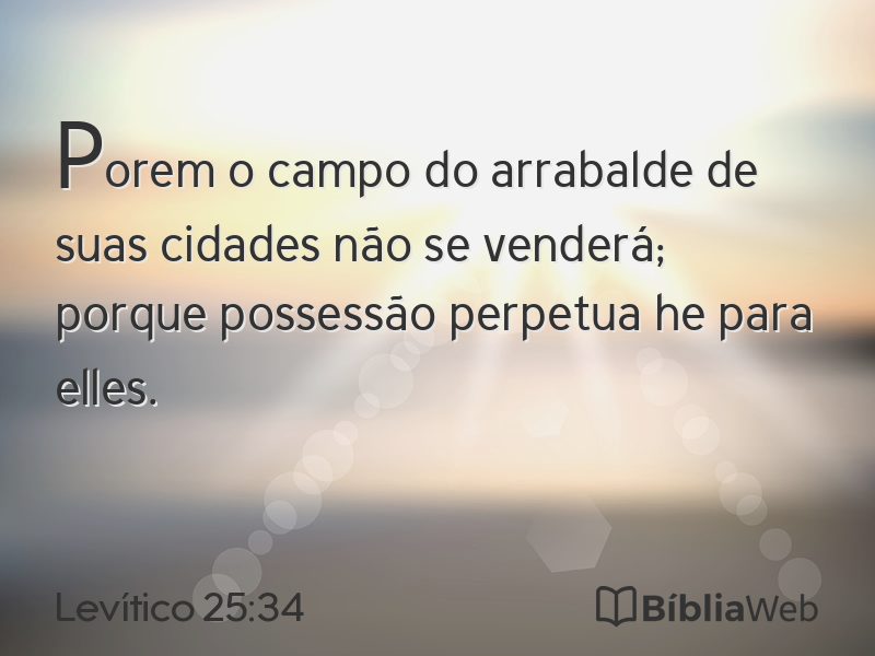 Levítico 25:34 em imagem para compartilhar