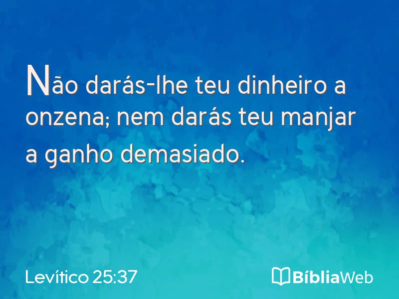Levítico 25:37 em imagem para compartilhar