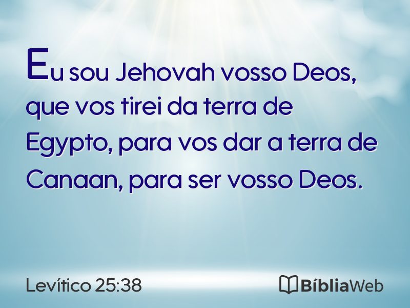 Levítico 25:38 em imagem para compartilhar