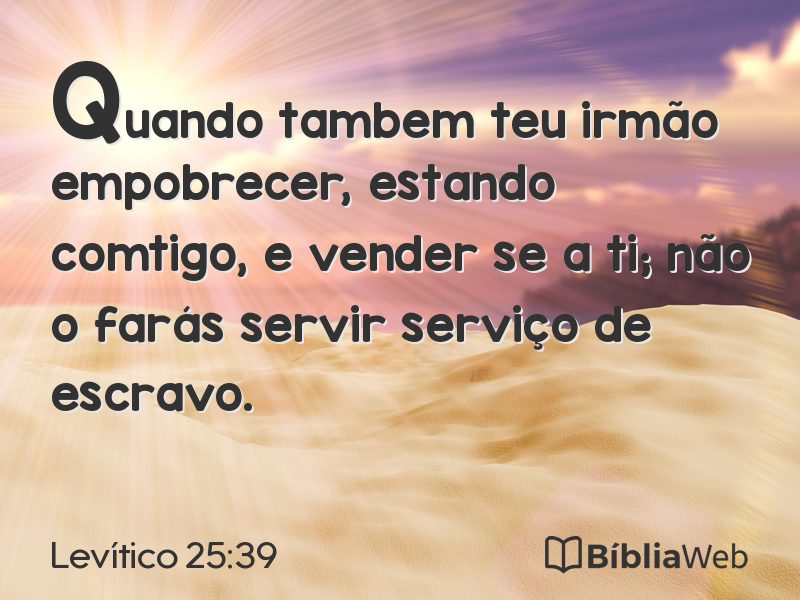 Levítico 25:39 em imagem para compartilhar