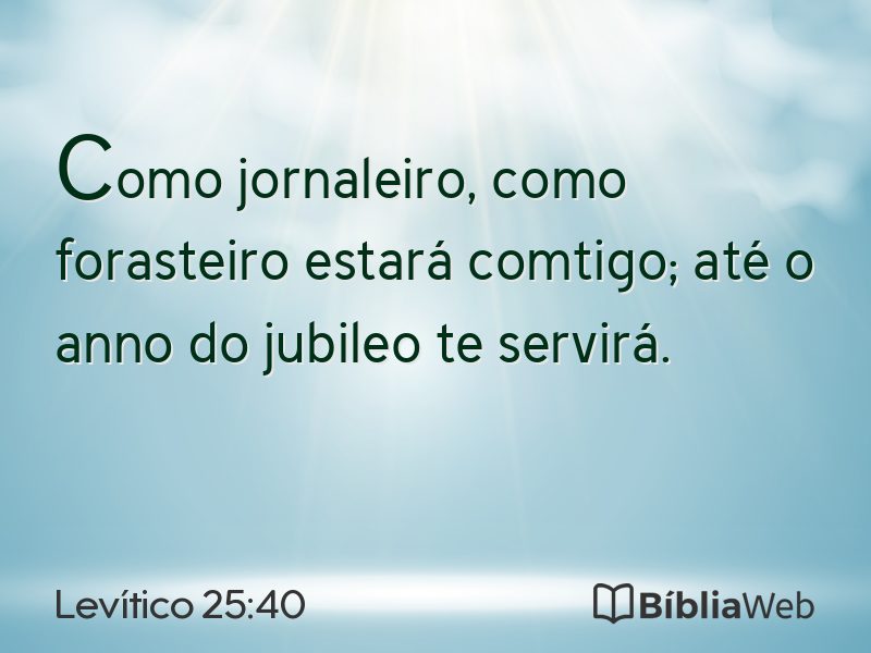 Levítico 25:40 em imagem para compartilhar