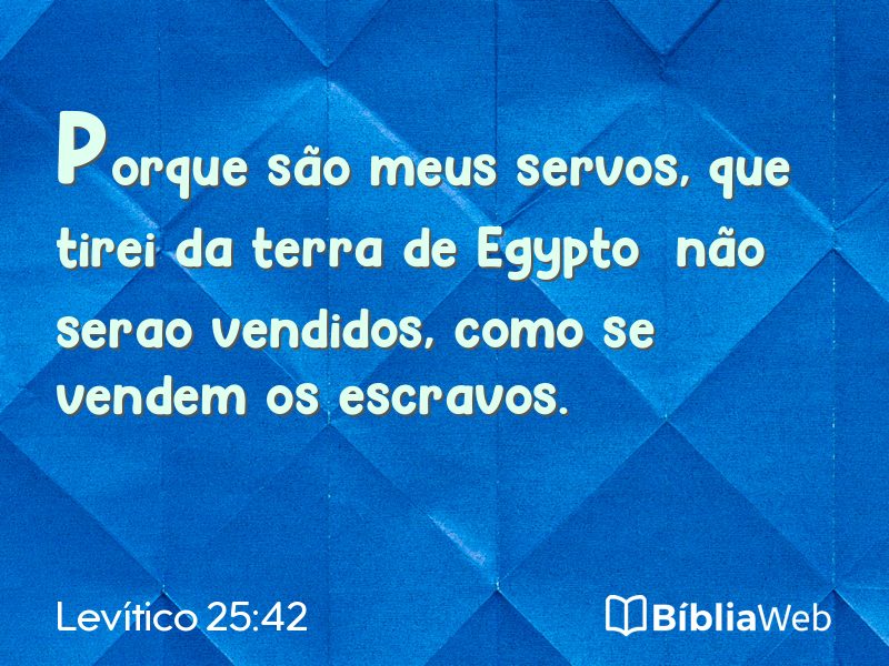 Levítico 25:42 em imagem para compartilhar