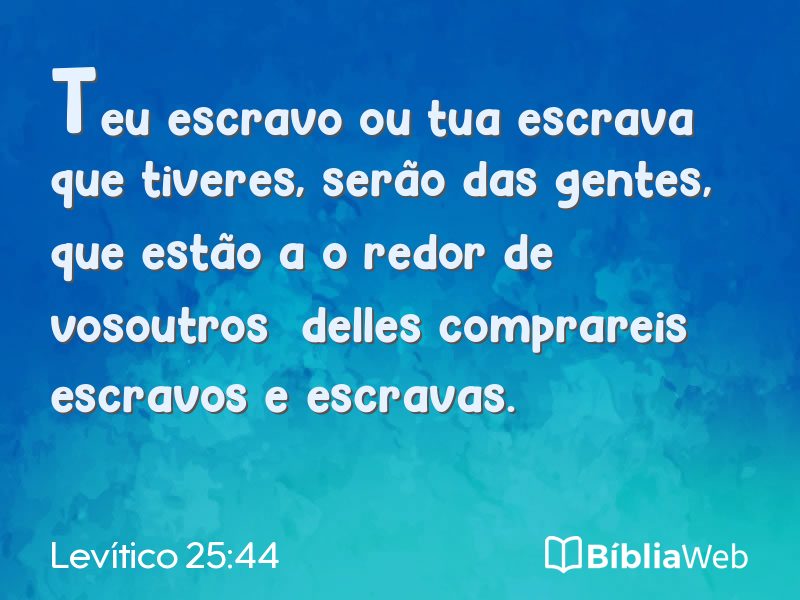 Levítico 25:44 em imagem para compartilhar