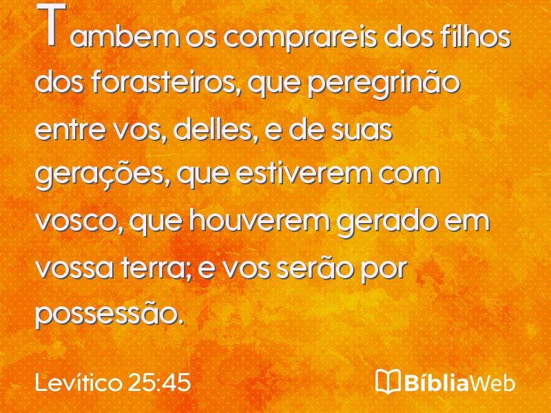 Levítico 25:45 em imagem para compartilhar