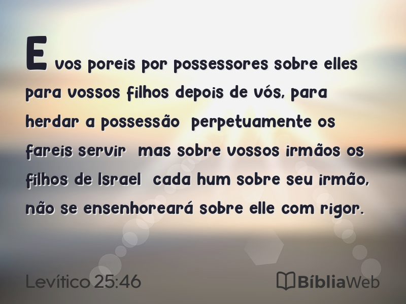 Levítico 25:46 em imagem para compartilhar
