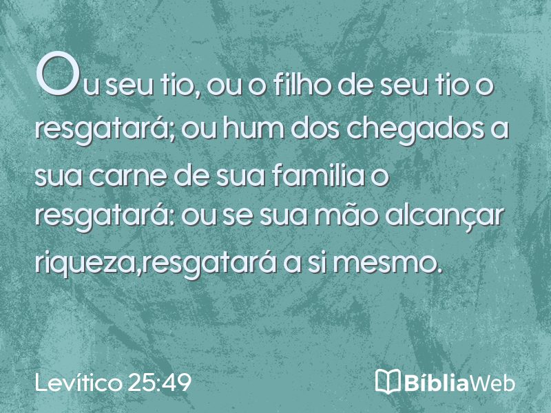 Levítico 25:49 em imagem para compartilhar