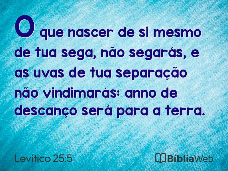 Levítico 25:5 em imagem para compartilhar