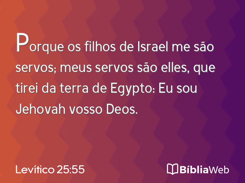 Levítico 25:55 em imagem para compartilhar