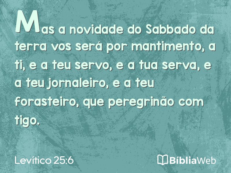 Levítico 25:6 em imagem para compartilhar