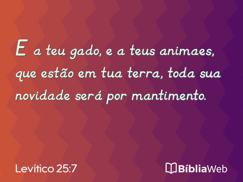 Levítico 25:7 em imagem para compartilhar
