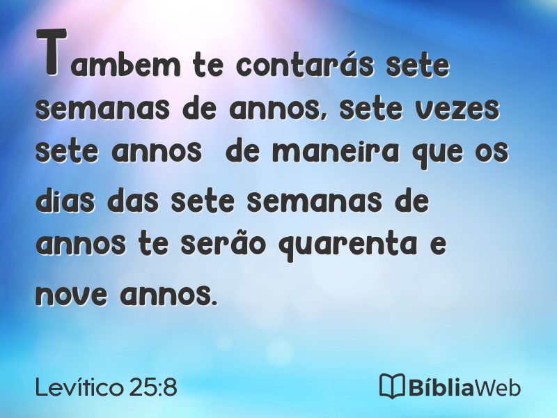 Levítico 25:8 em imagem para compartilhar