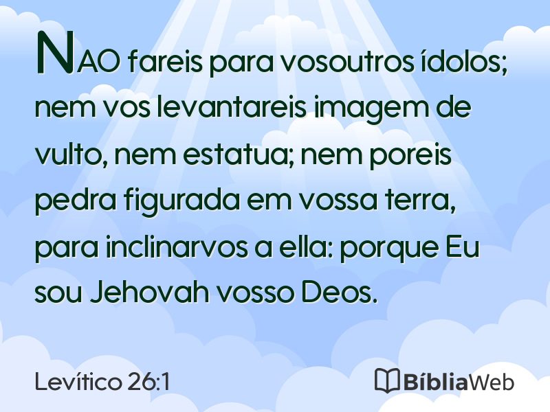 Levítico 26:1 em imagem para compartilhar