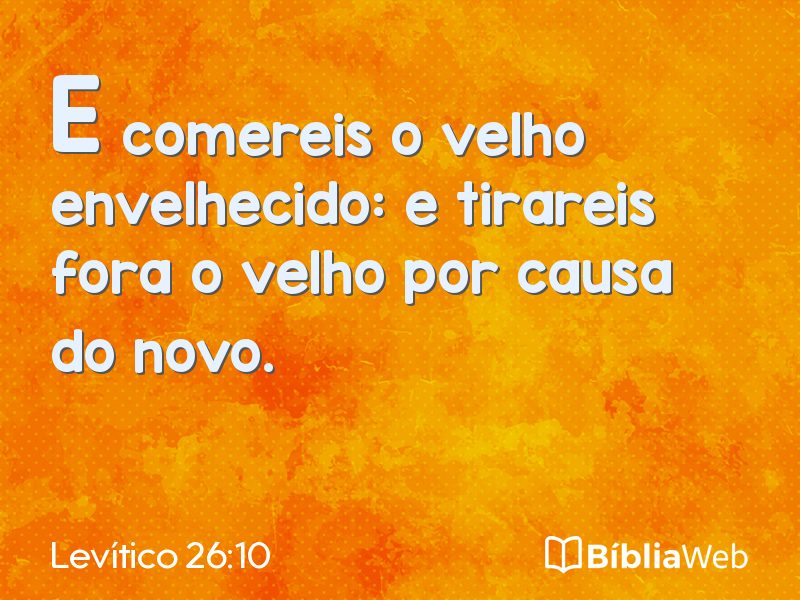 Levítico 26:10 em imagem para compartilhar