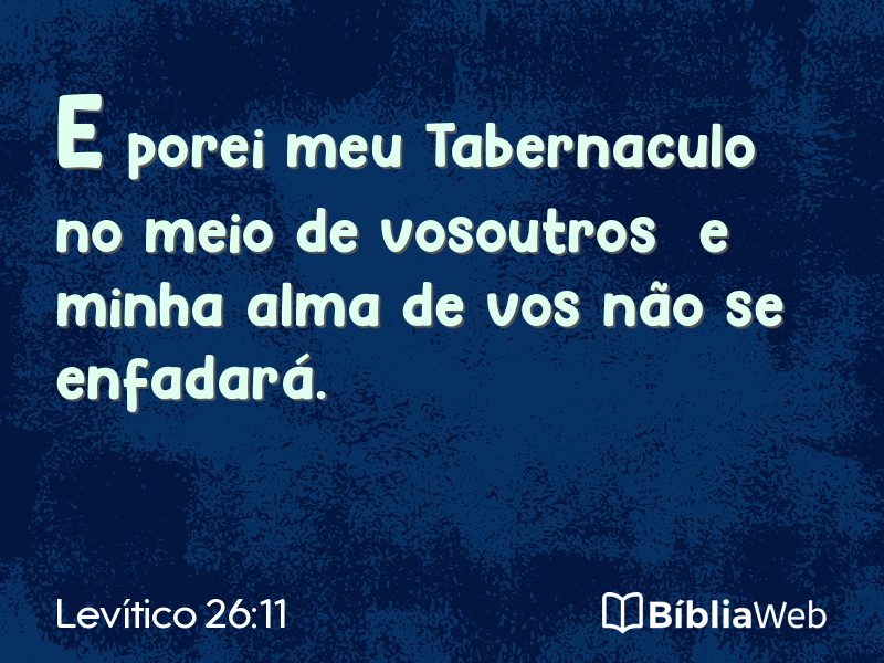 Levítico 26:11 em imagem para compartilhar