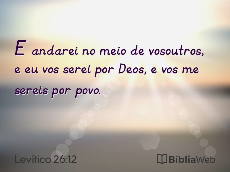 Levítico 26:12 em imagem para compartilhar