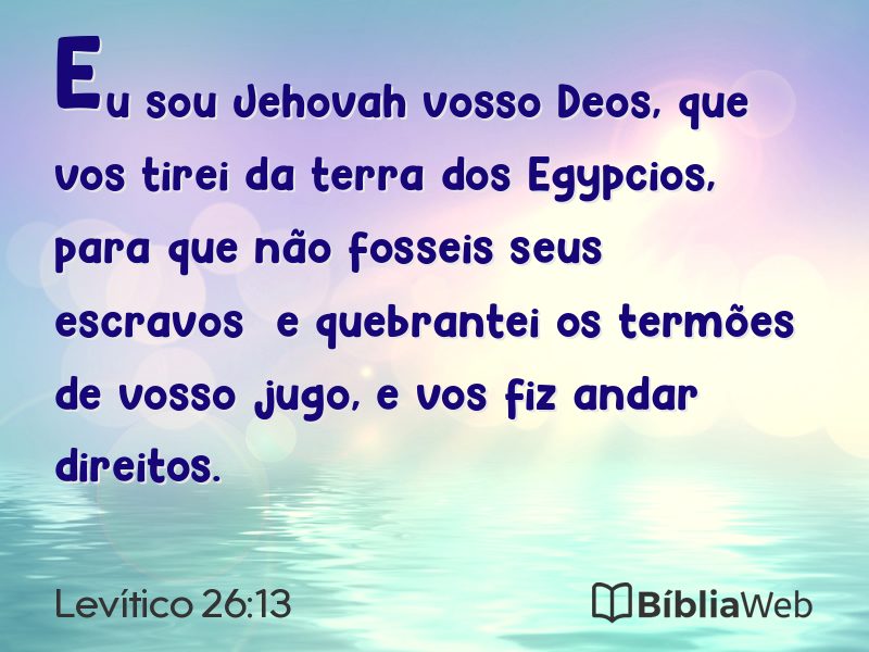 Levítico 26:13 em imagem para compartilhar