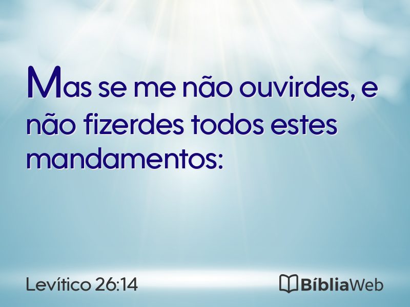 Levítico 26:14 em imagem para compartilhar