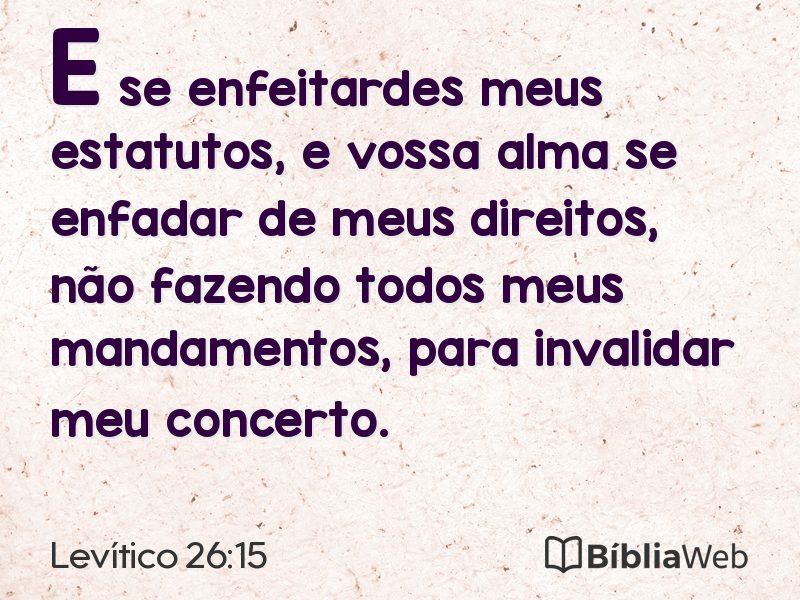 Levítico 26:15 em imagem para compartilhar