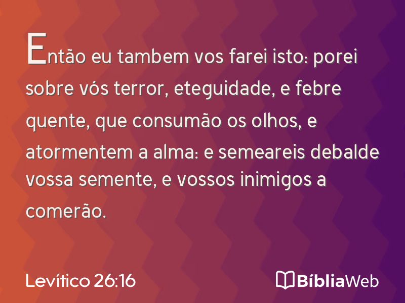 Levítico 26:16 em imagem para compartilhar