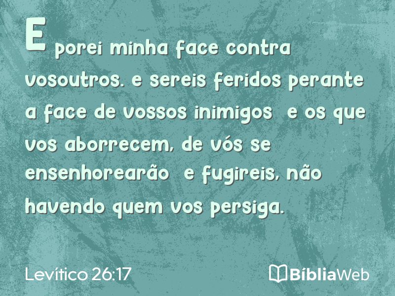 Levítico 26:17 em imagem para compartilhar