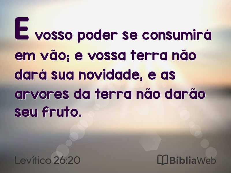 Levítico 26:20 em imagem para compartilhar