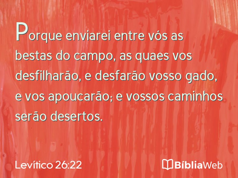 Levítico 26:22 em imagem para compartilhar