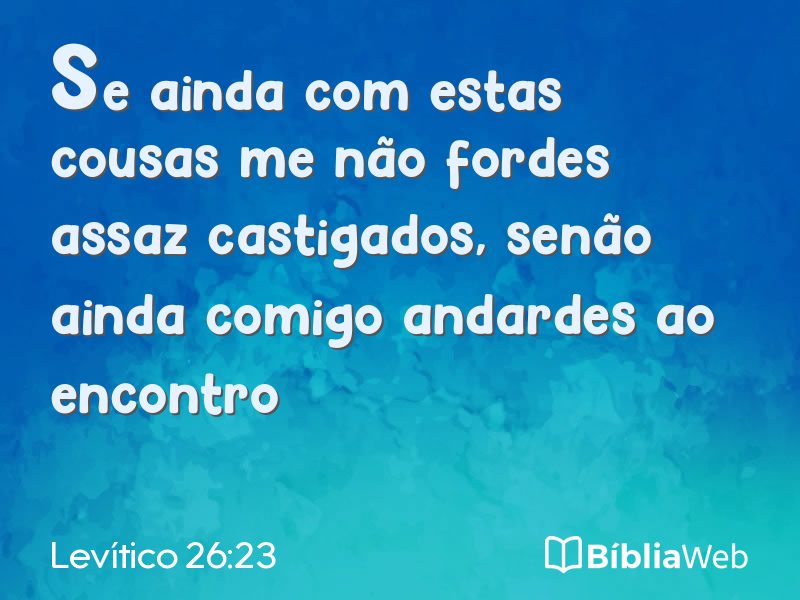 Levítico 26:23 em imagem para compartilhar