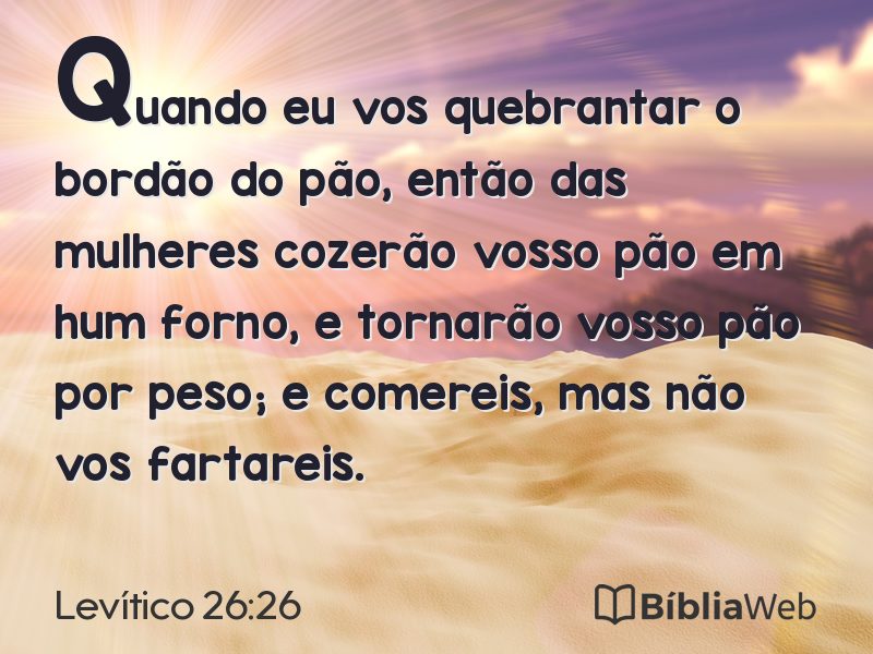 Levítico 26:26 em imagem para compartilhar
