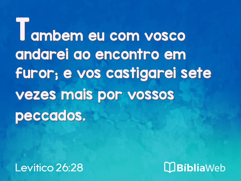 Levítico 26:28 em imagem para compartilhar